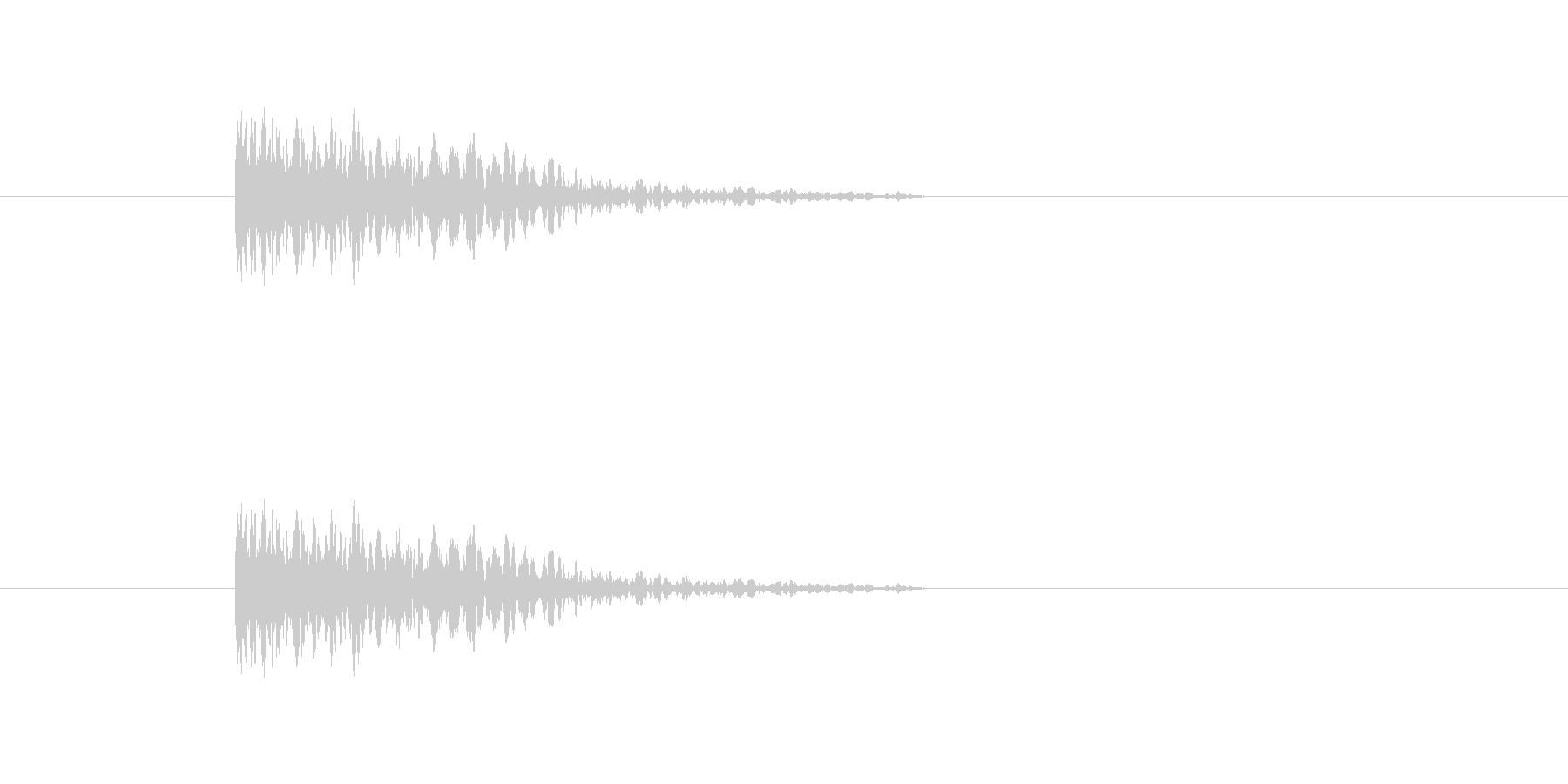 決定音の未再生の波形