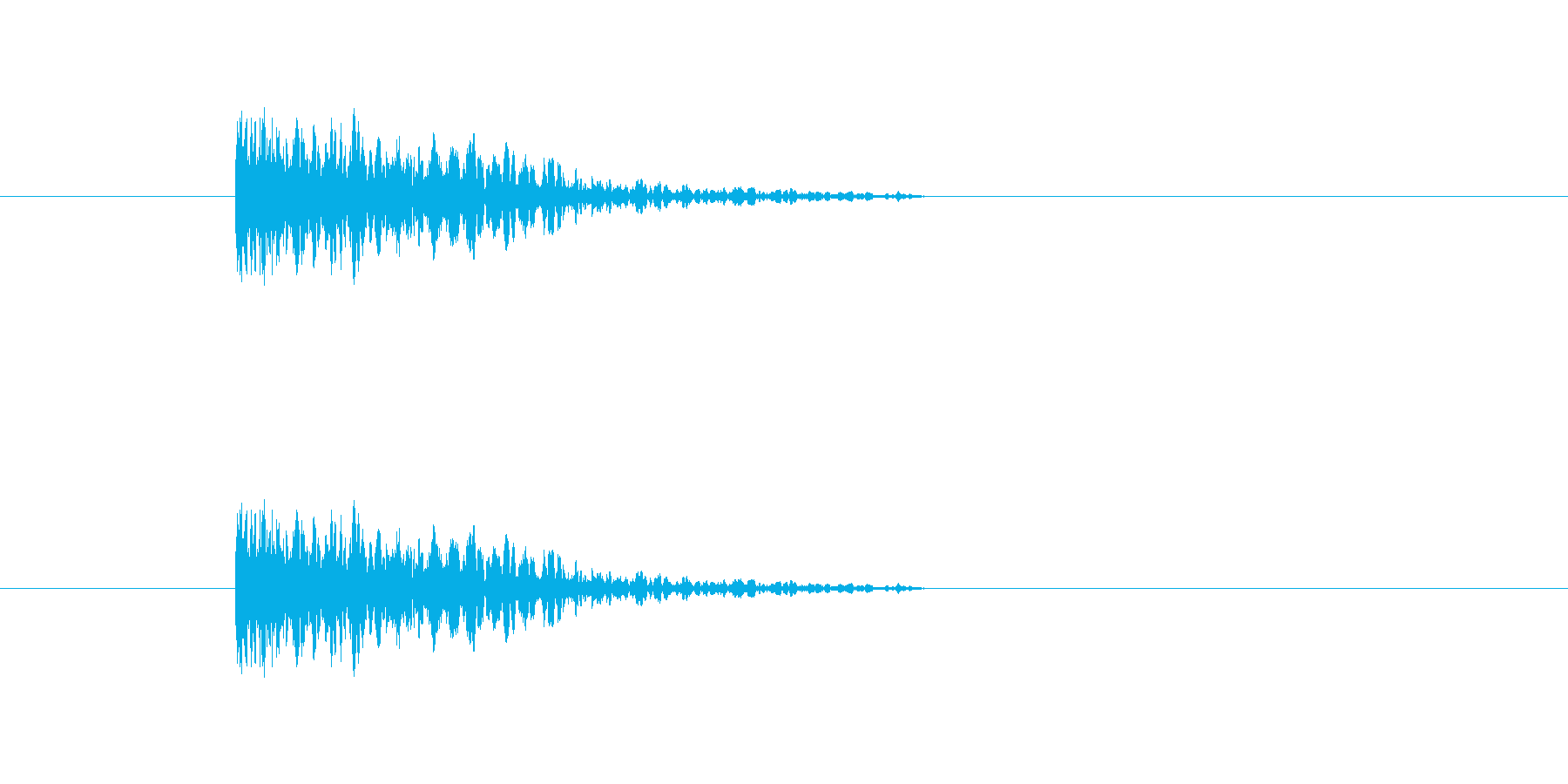 決定音の再生済みの波形