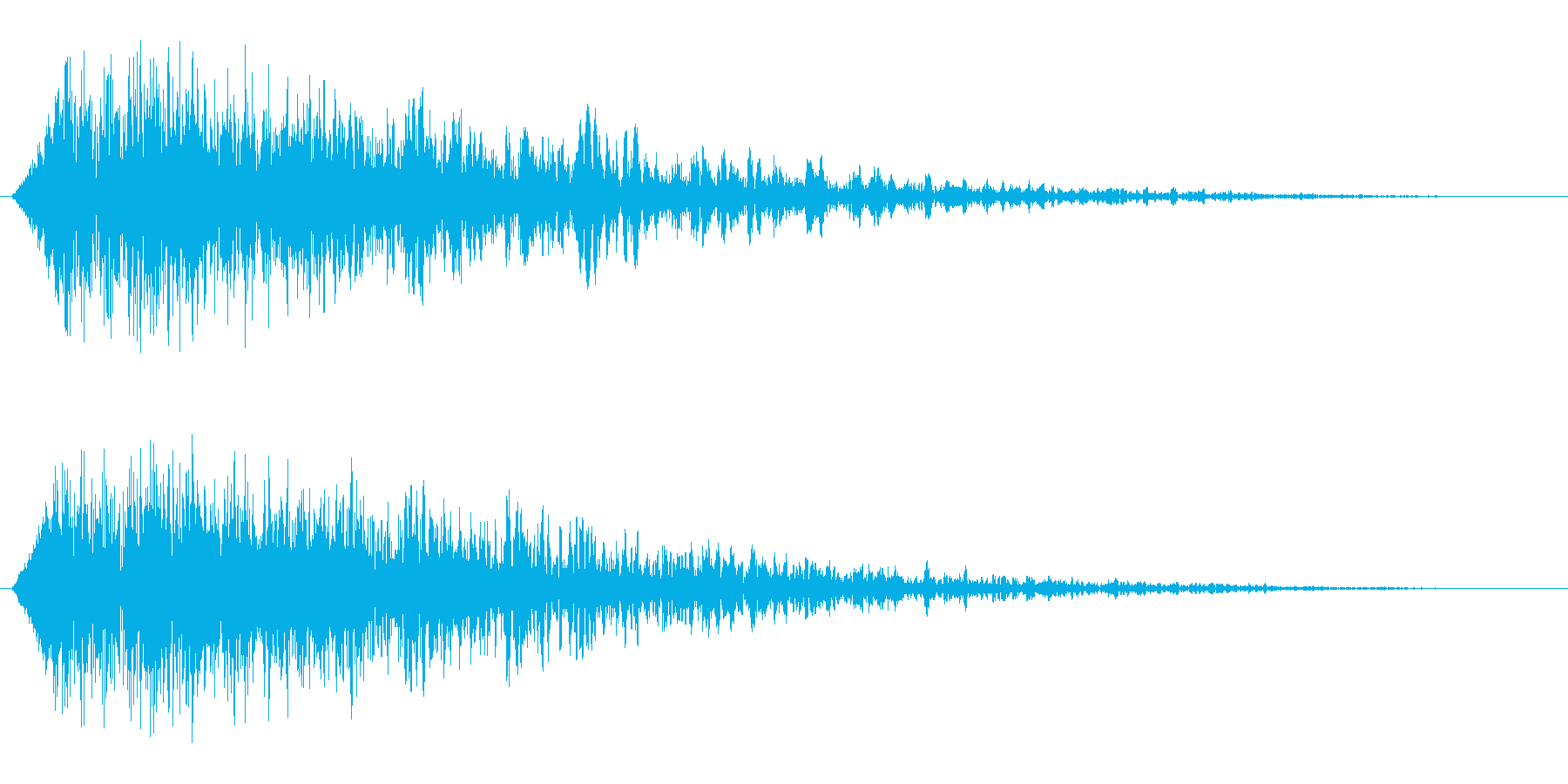 チュッガ〜ン(発射音)の再生済みの波形