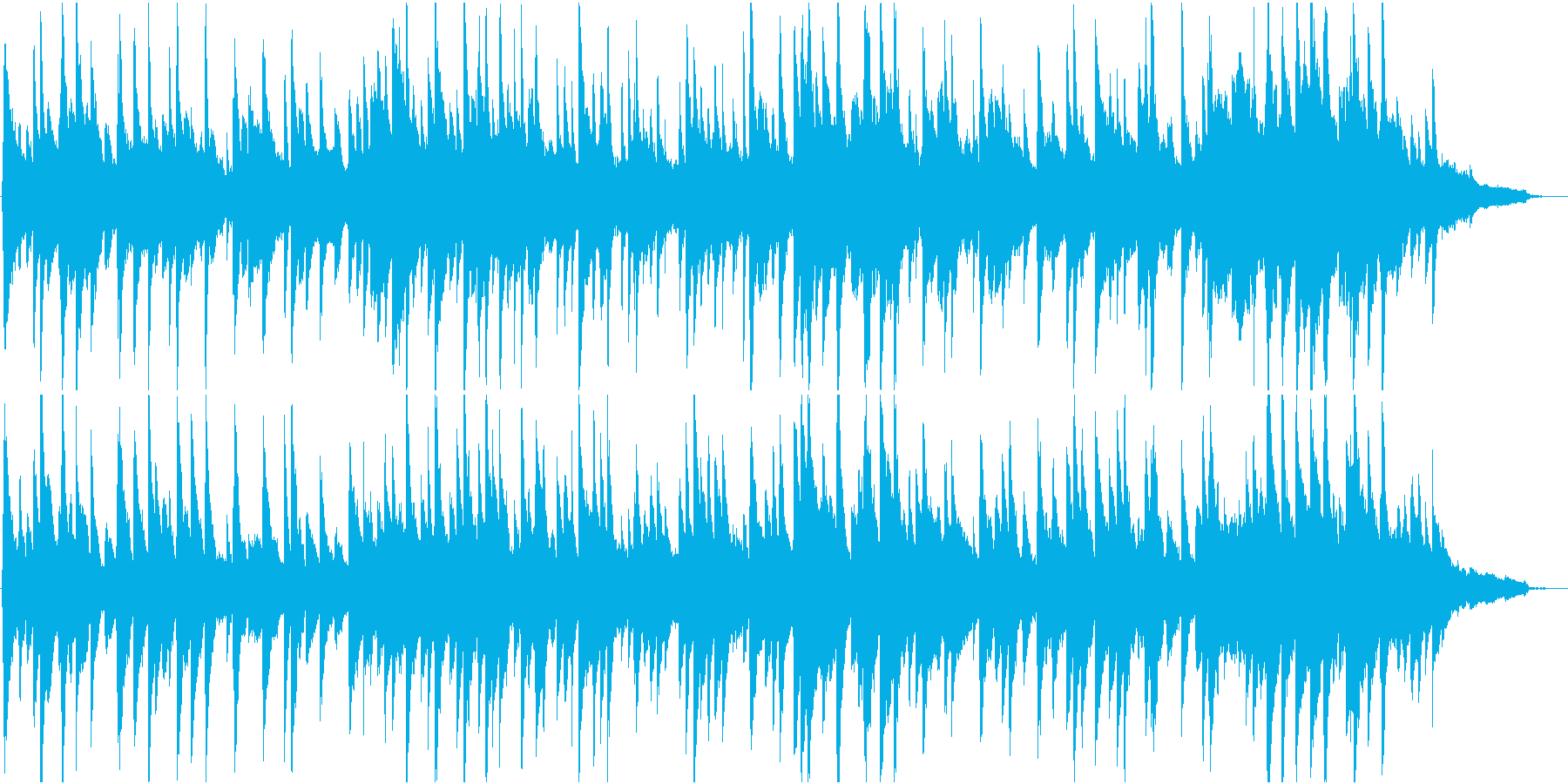 霧がかかった様な奇妙/不思議なピアノ曲の再生済みの波形