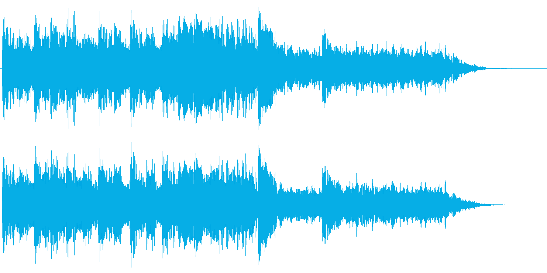 レトロな音のファンファーレ ピコピコ音の再生済みの波形