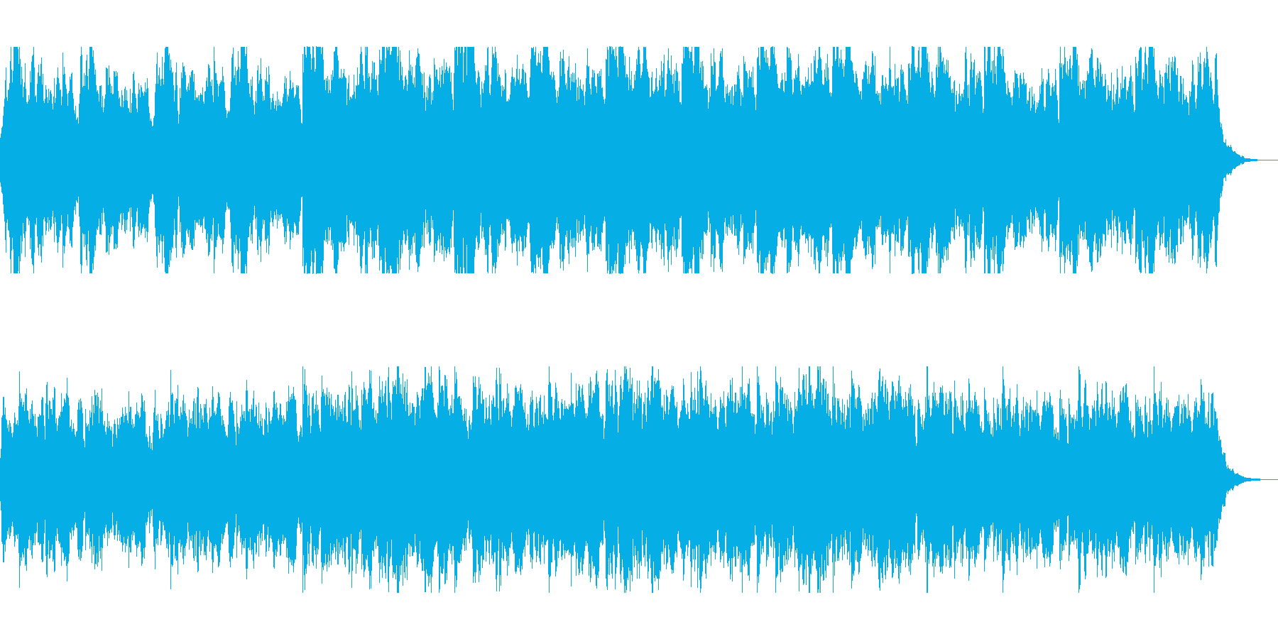 幻想的に響くヒーリング音の再生済みの波形