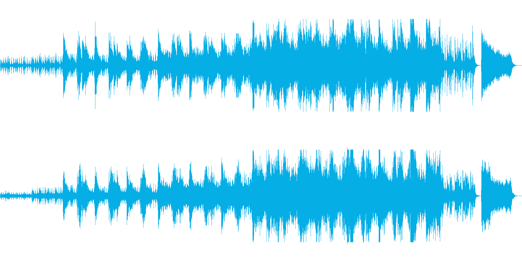 リズム感が強いストリング行進曲の再生済みの波形