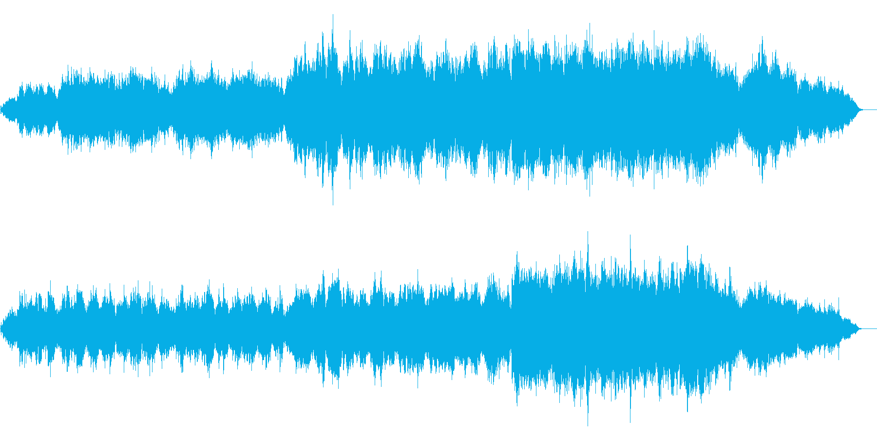 エンヤ風の神秘的なオリジナル曲の再生済みの波形