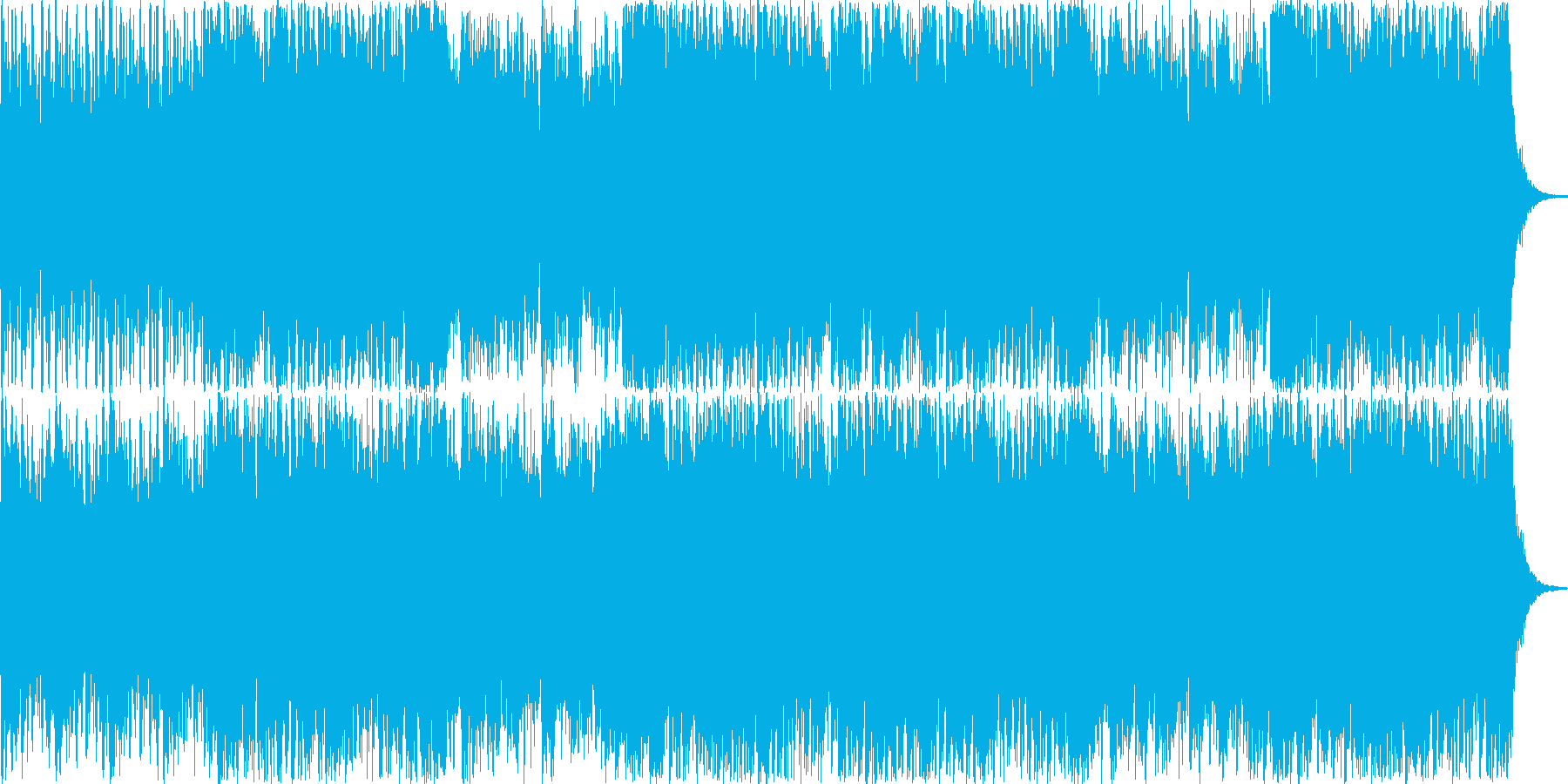 ストリングスメインの緊迫感のあるBGMの再生済みの波形