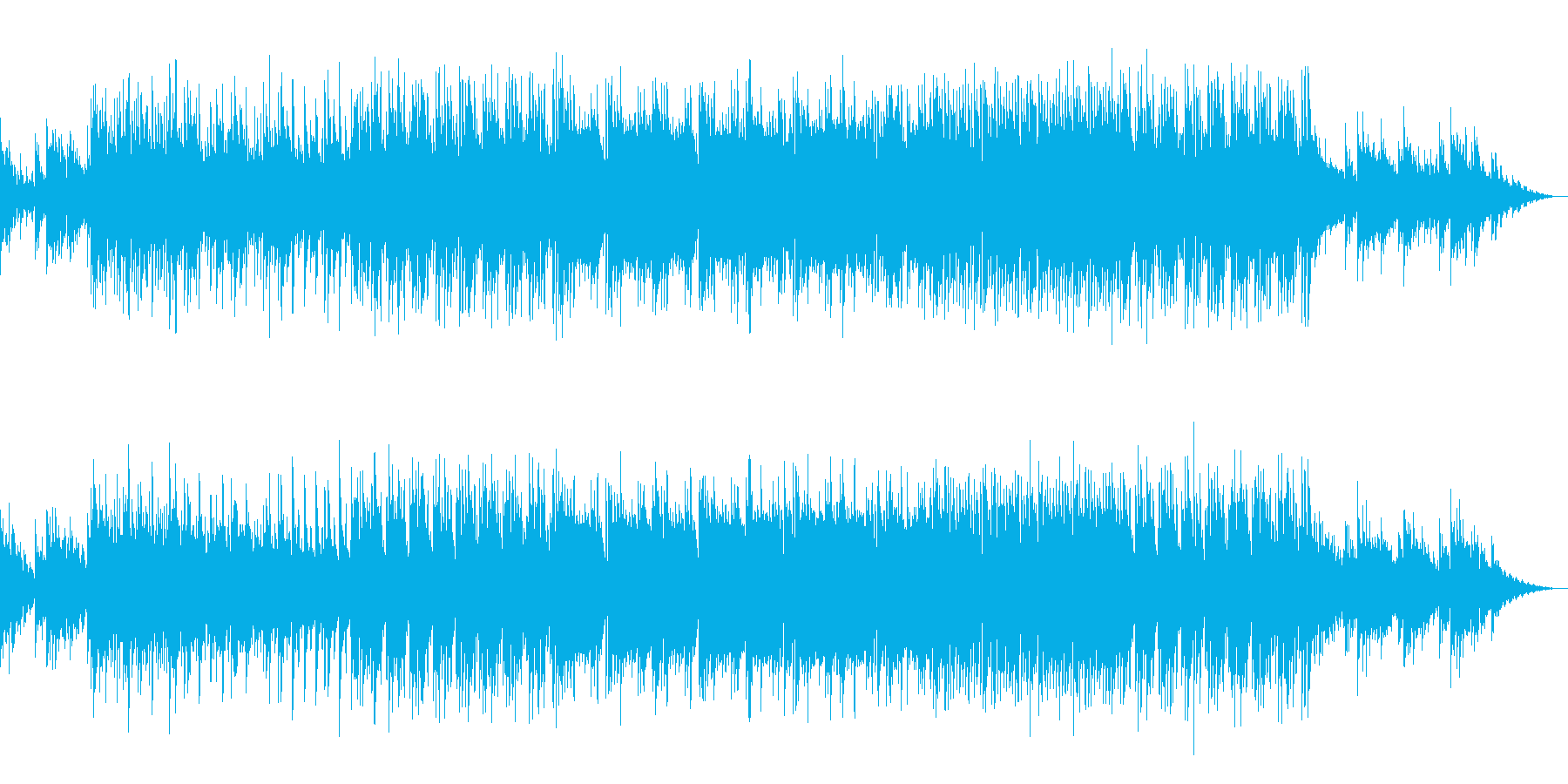 水の流れのような癒しのBGMの再生済みの波形