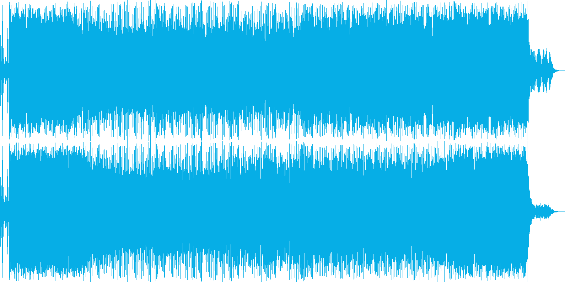 恋して胸が高鳴る瞬間をイメージした曲の再生済みの波形