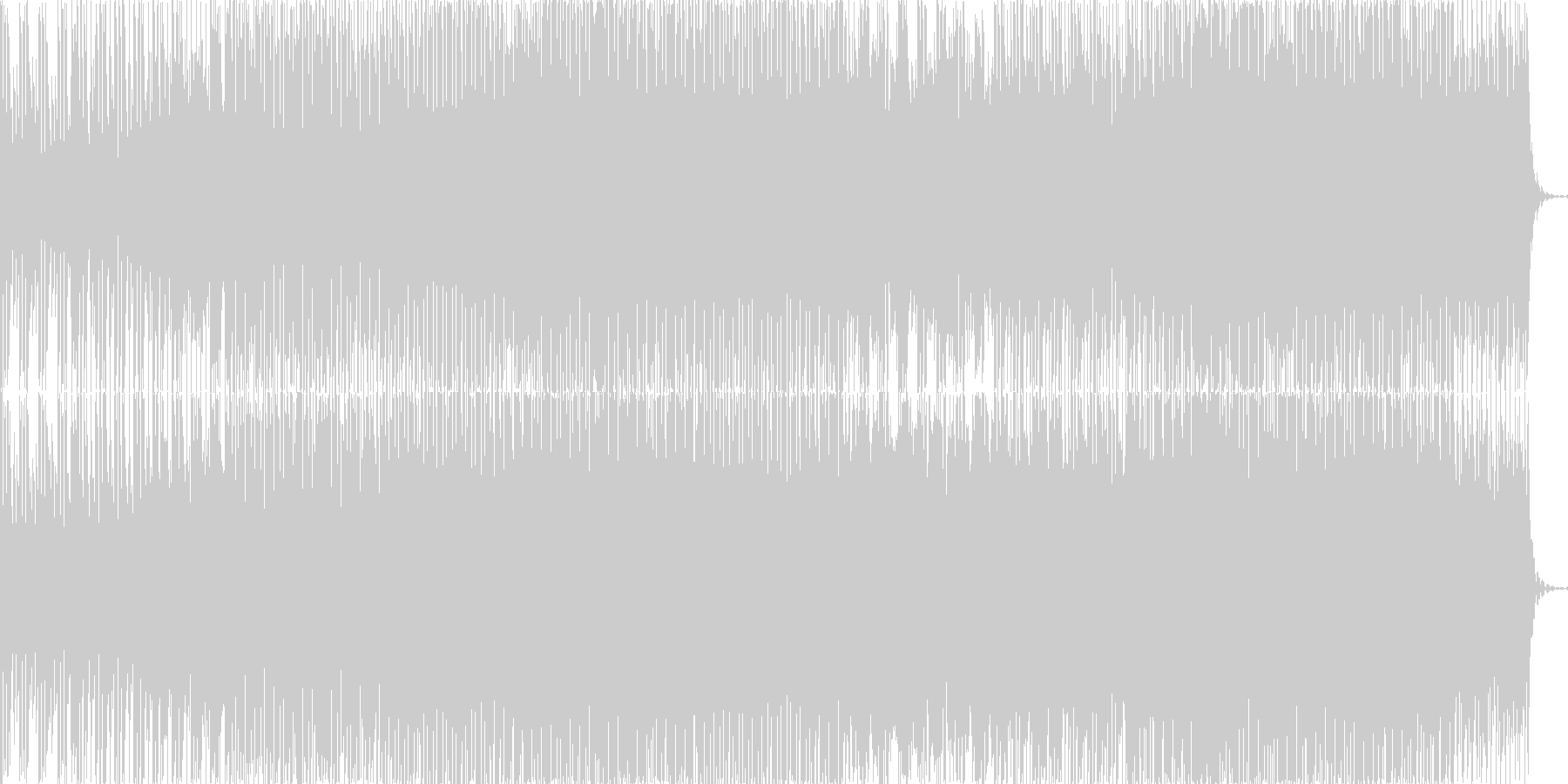 切なくも前向きで疾走感のあるハウスの未再生の波形