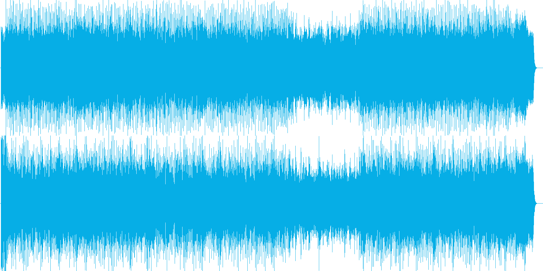 元気のあるシンセサイザーの曲の再生済みの波形