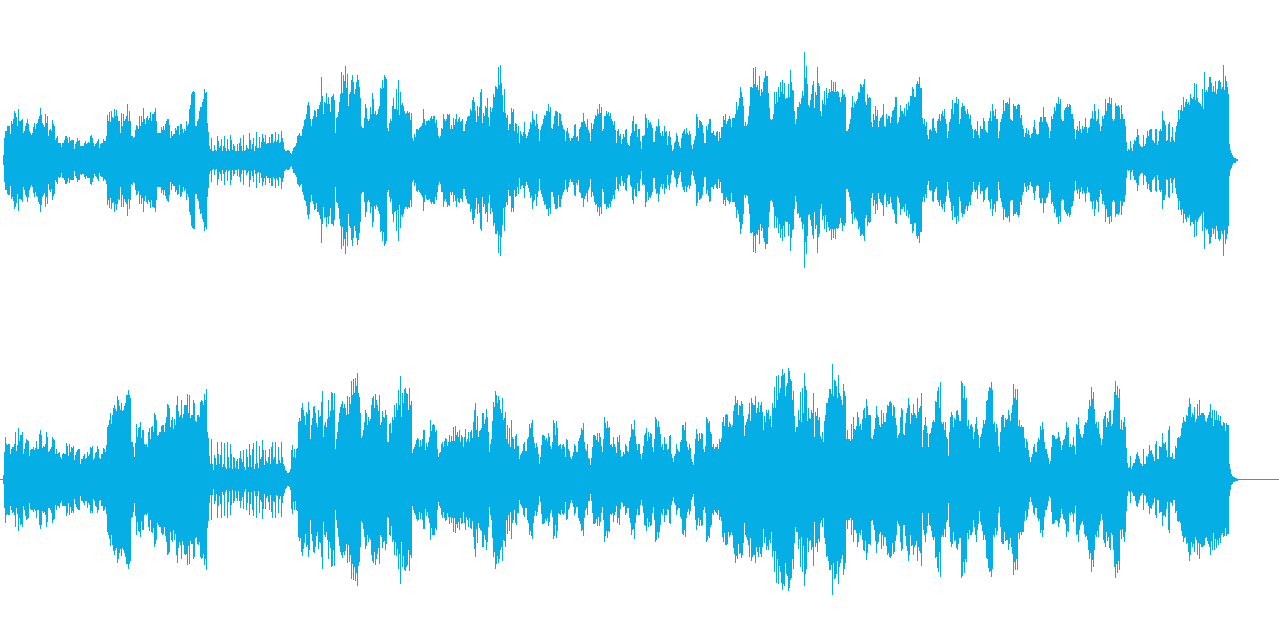 哀愁感のある弦楽四重奏曲の再生済みの波形