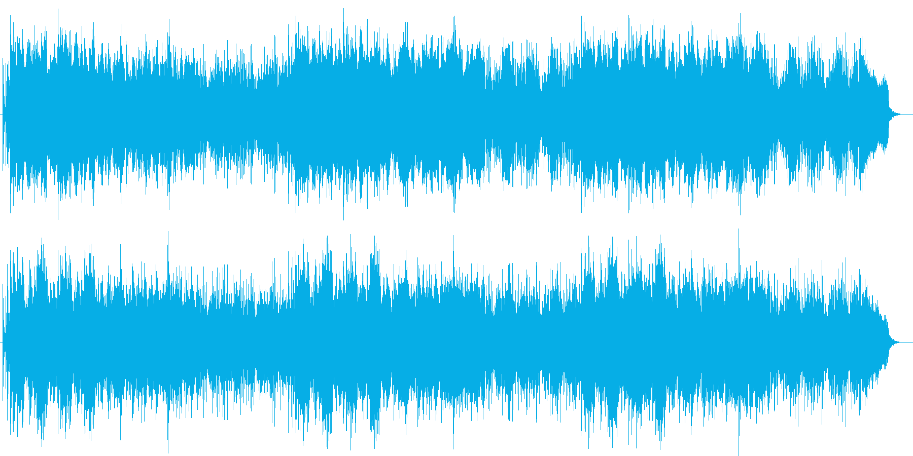 ベルのアクセントが入った優しいピアノの曲の再生済みの波形