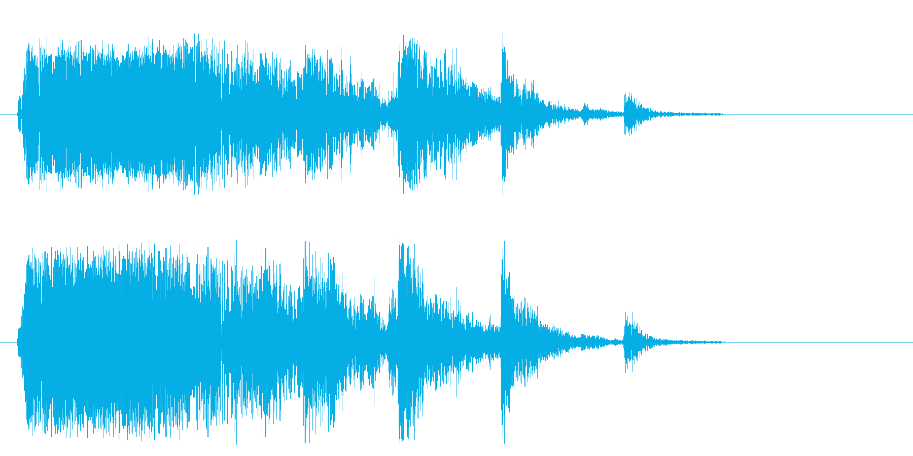 ガシャン(落ちる・割れる音)の再生済みの波形