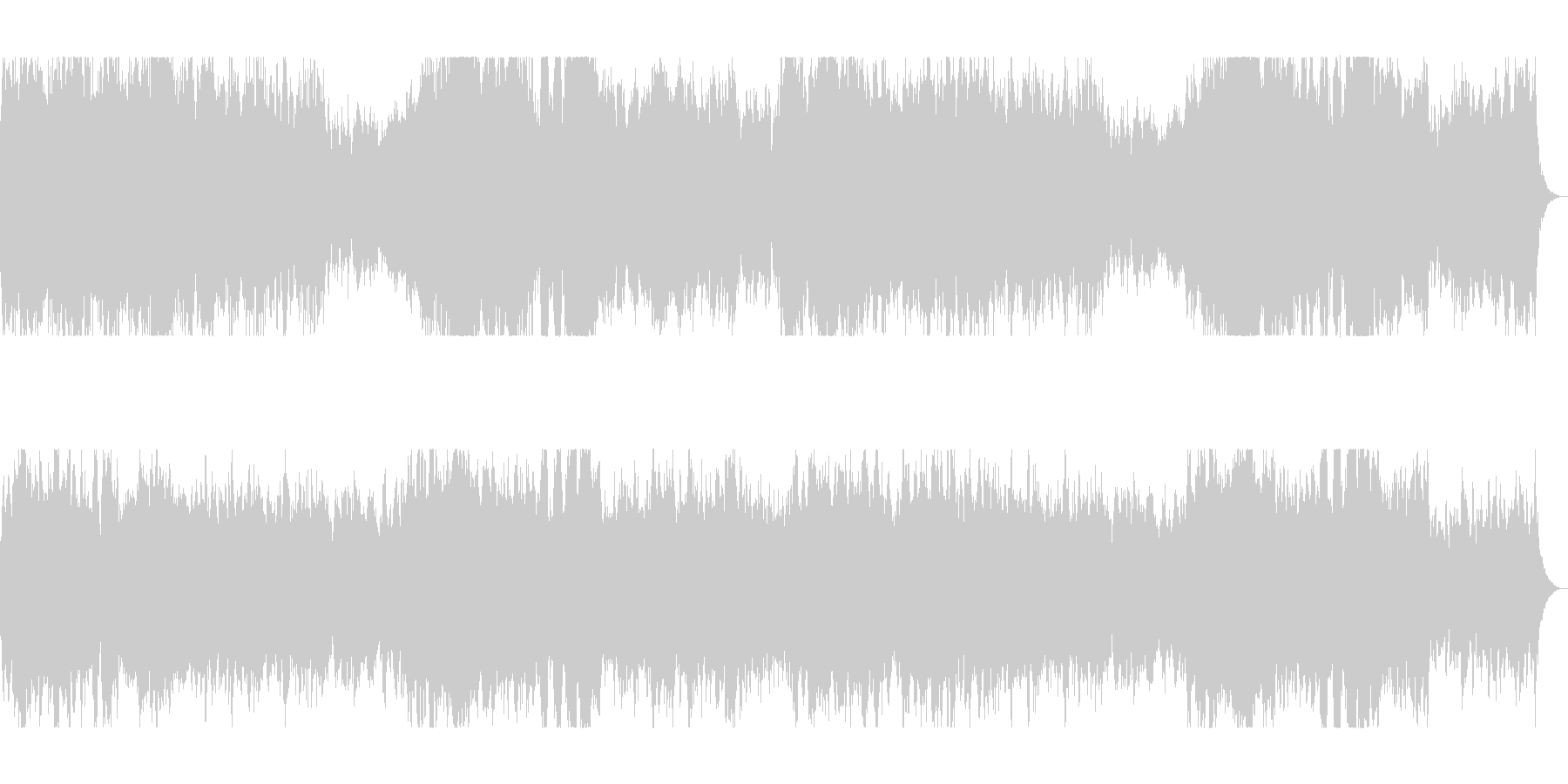壮大で前向き広がりのあるオーケストラの曲の未再生の波形