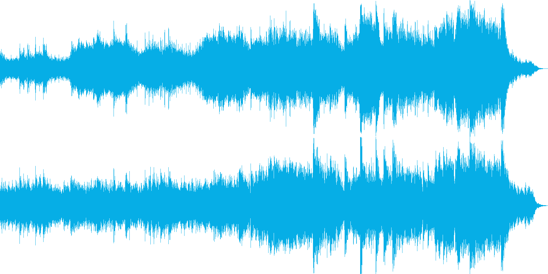BGM 始まりの予感・薄明りの場面の再生済みの波形