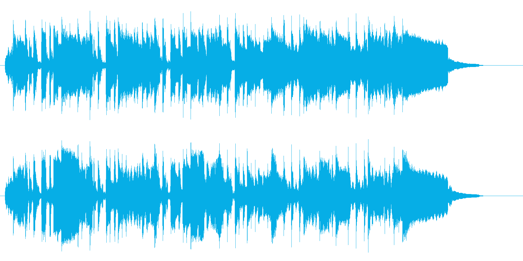 笛の音が明るく優しいマーチの再生済みの波形