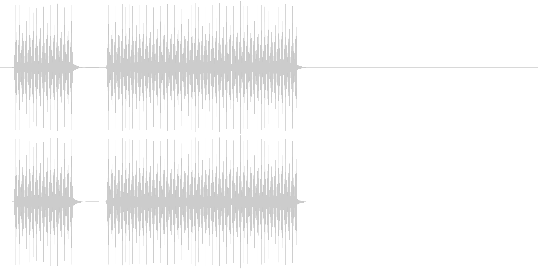 失敗したときや外れた時の音。高いヴァー…の未再生の波形
