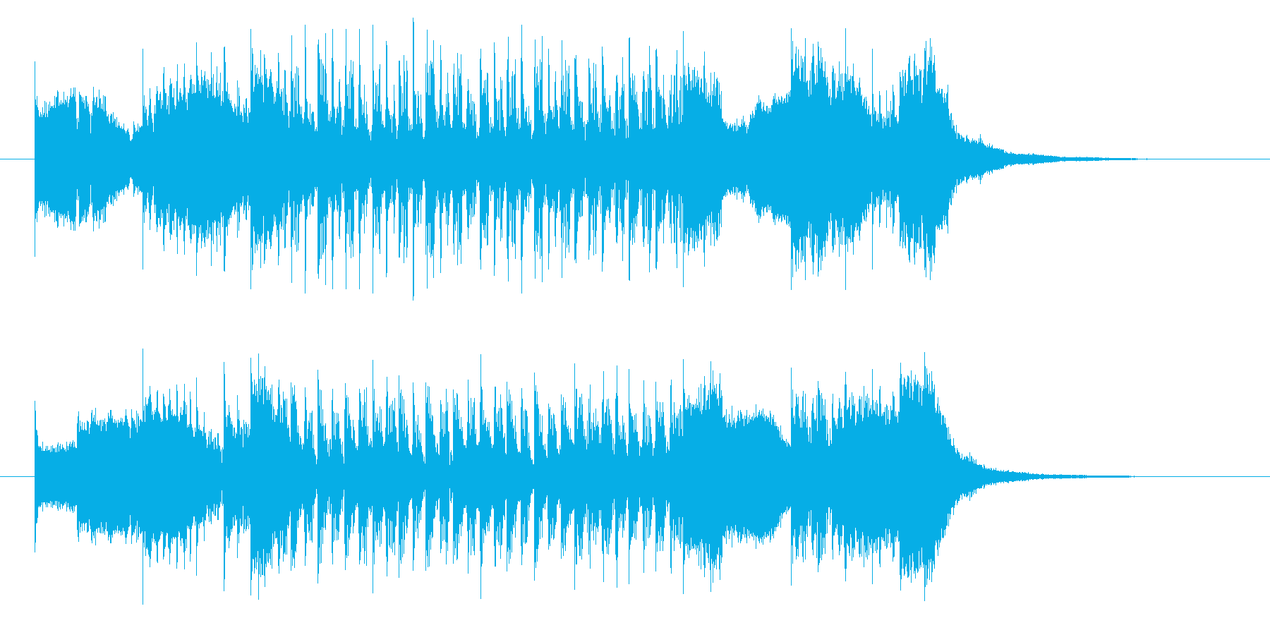 速さのあるギターのパンクロックの曲の再生済みの波形