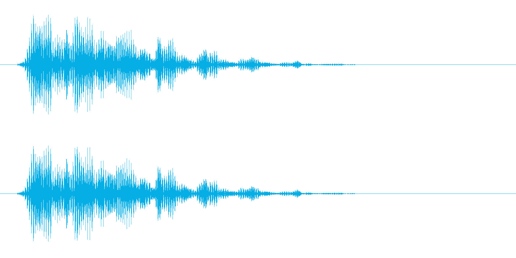 プッ(シンプルで電子的な決定音)の再生済みの波形