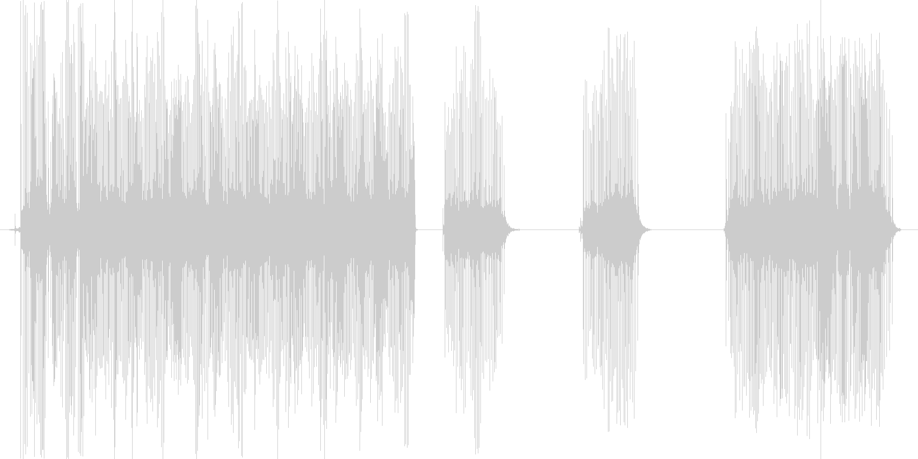 釣りのリールの音、キリキリと糸を巻く音の未再生の波形