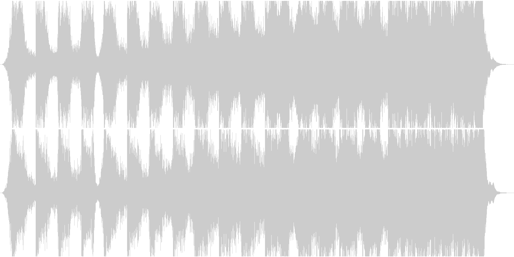迫力ある映画のティーザー風楽曲の未再生の波形