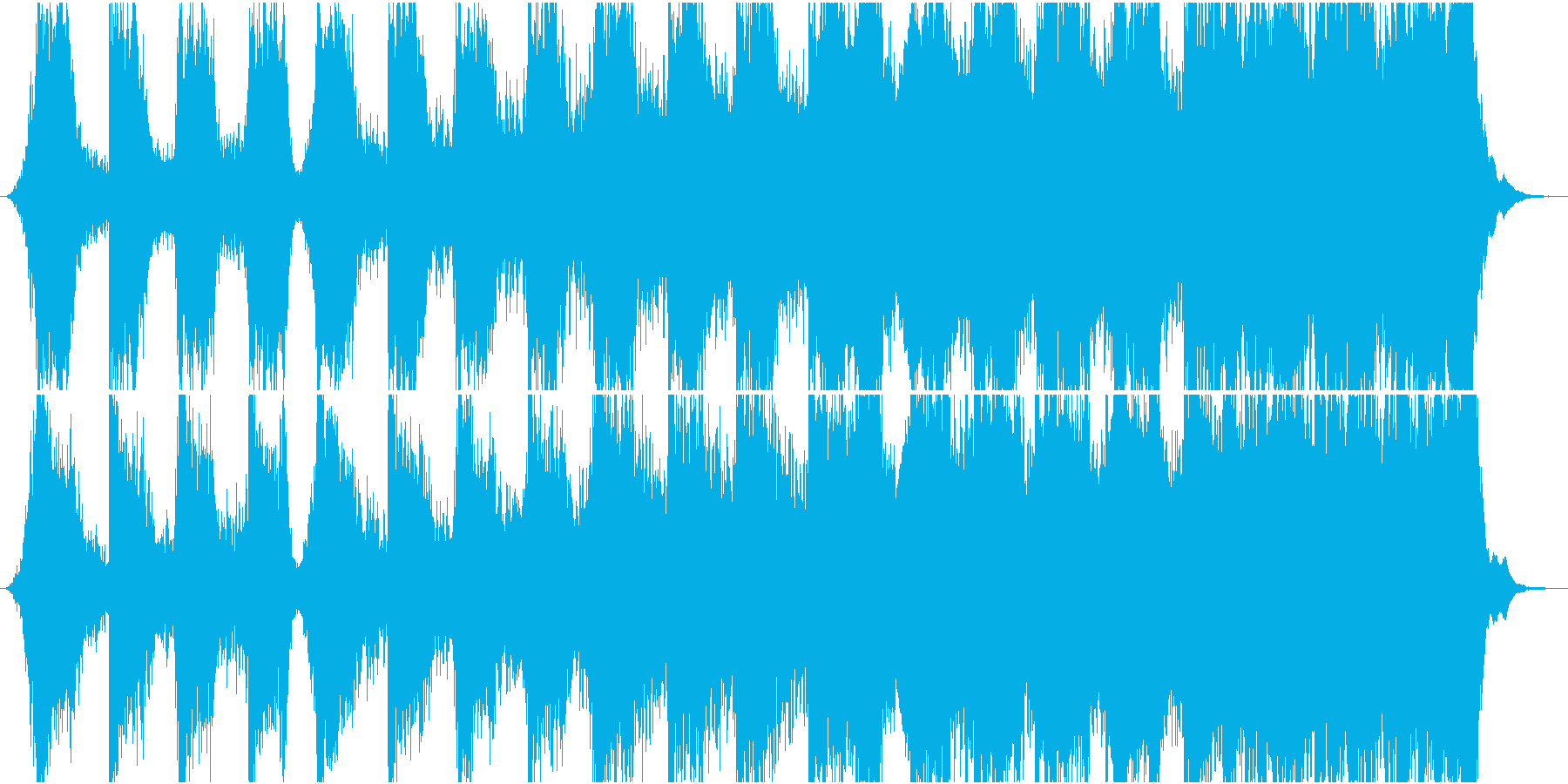 迫力ある映画のティーザー風楽曲の再生済みの波形