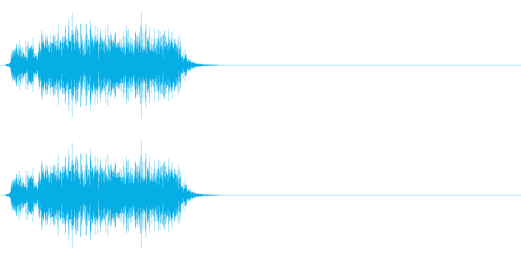 ブーン(ギターのスライド音)の再生済みの波形