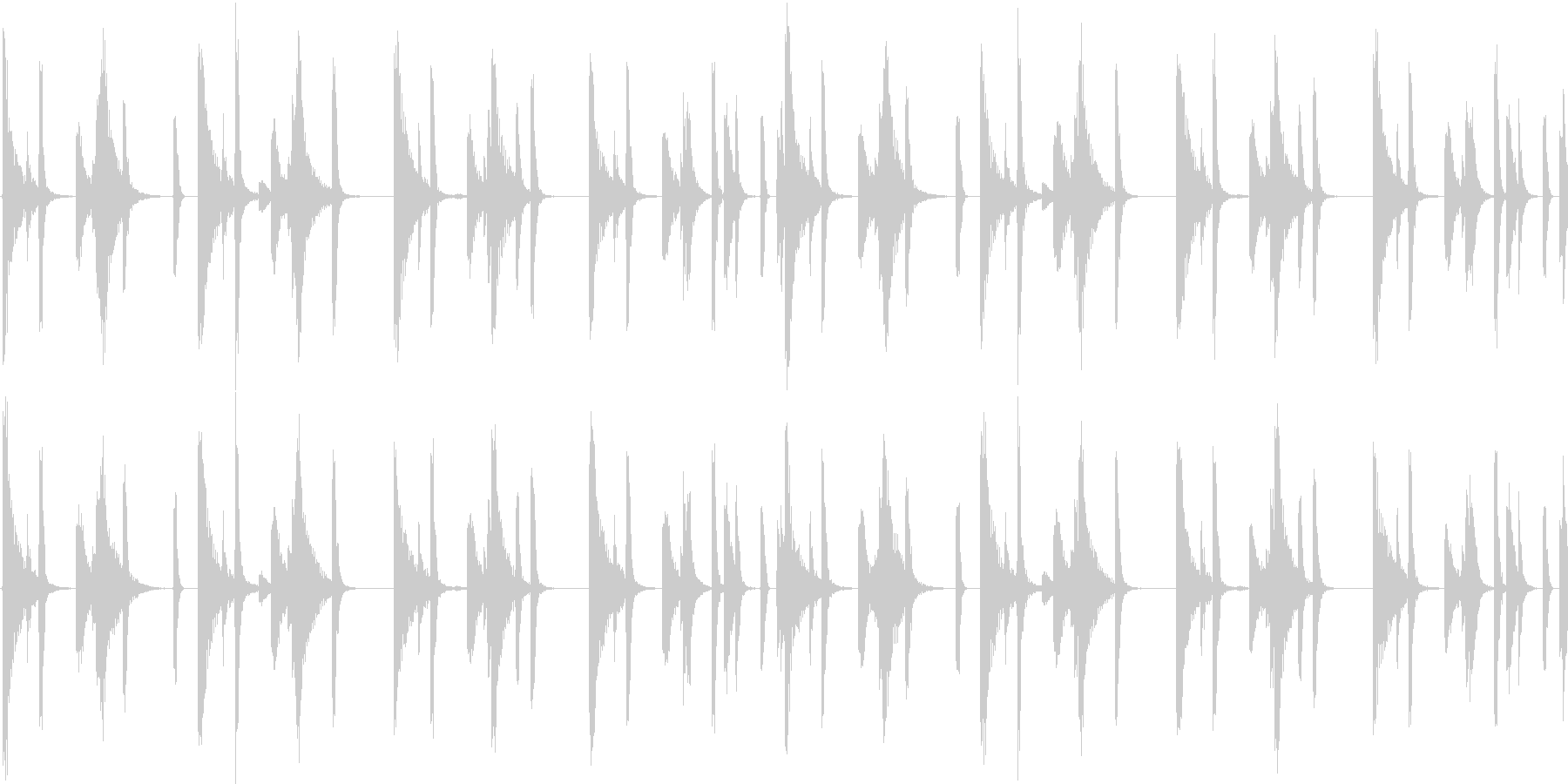 ハウスのリズムを基本にした楽曲です。の未再生の波形