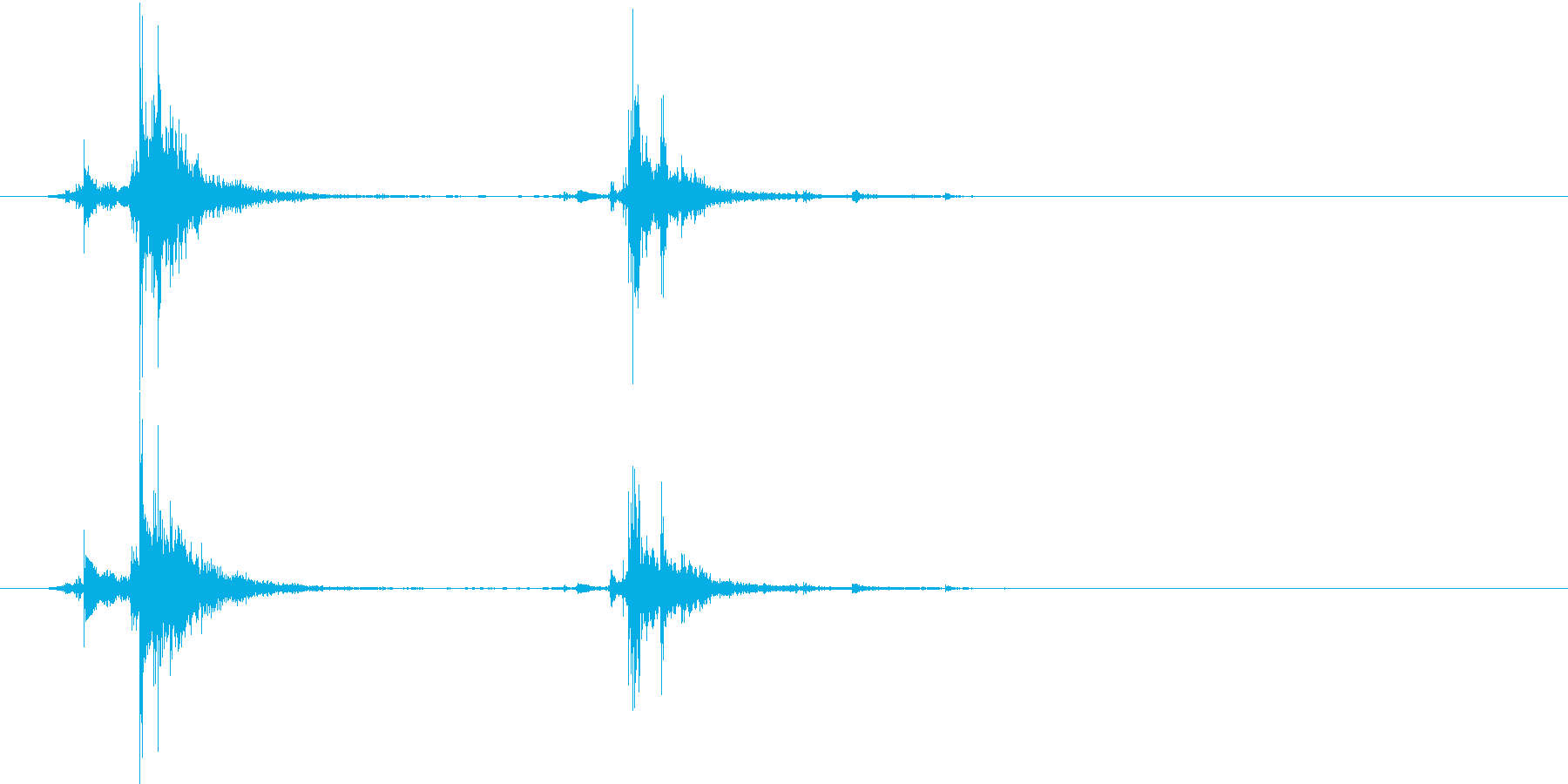 水面に何かを投げて落とした音チャポン1の再生済みの波形