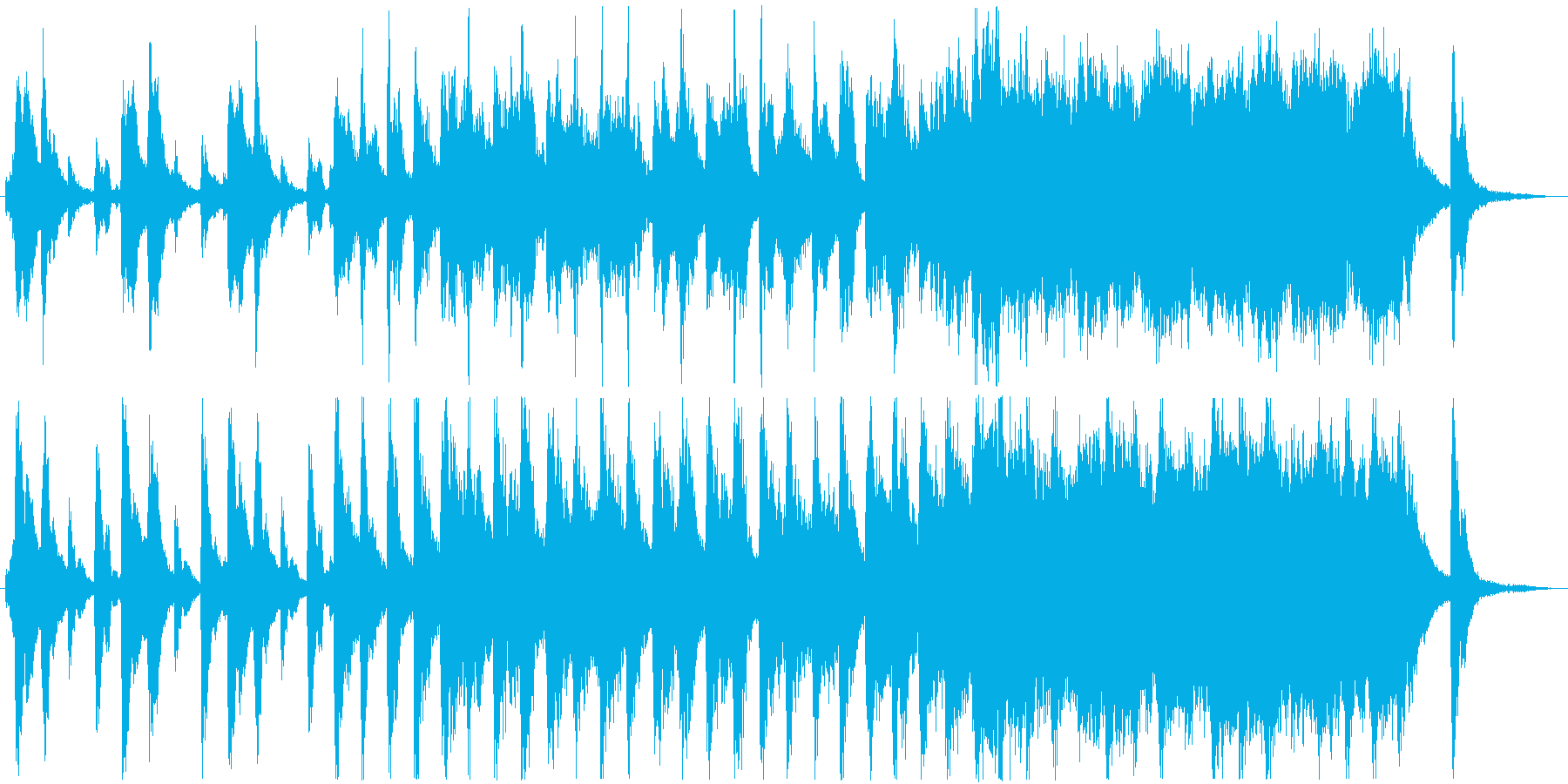 ホラー調のかわいいコミカルな曲ですの再生済みの波形
