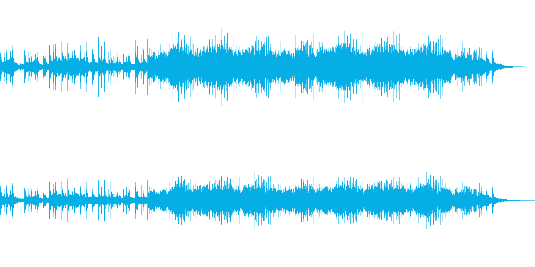 切なく暖かいヒーリングピアノの再生済みの波形