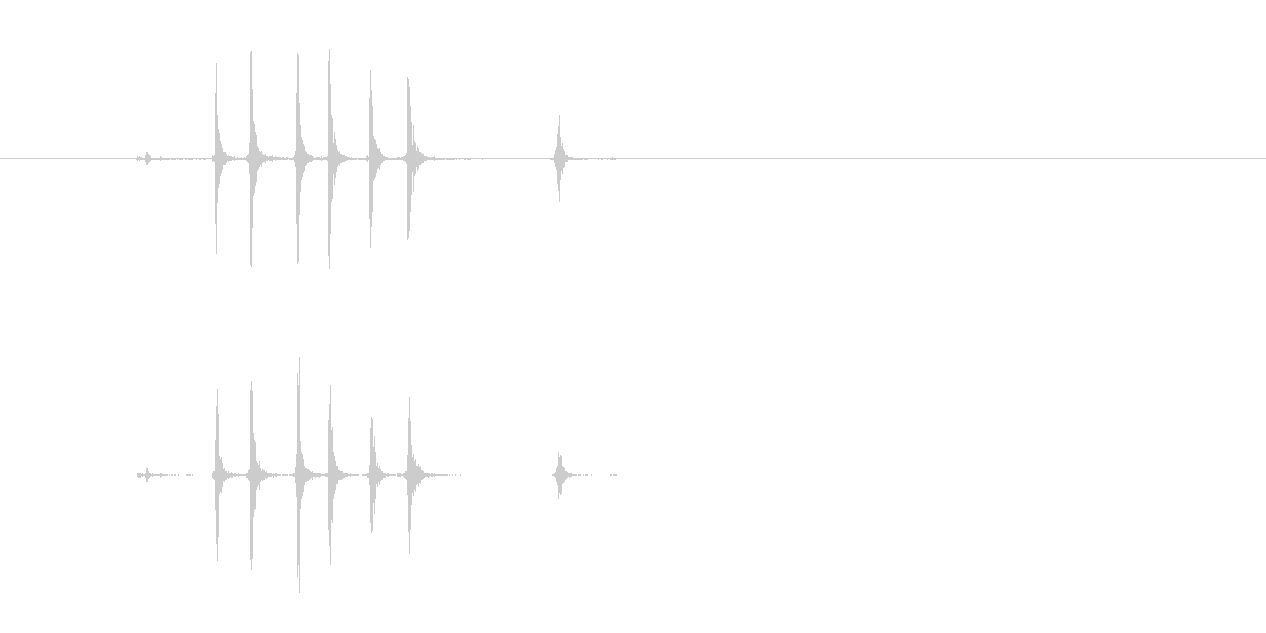 【生録音】ぜんまいを巻く音(1回)の未再生の波形