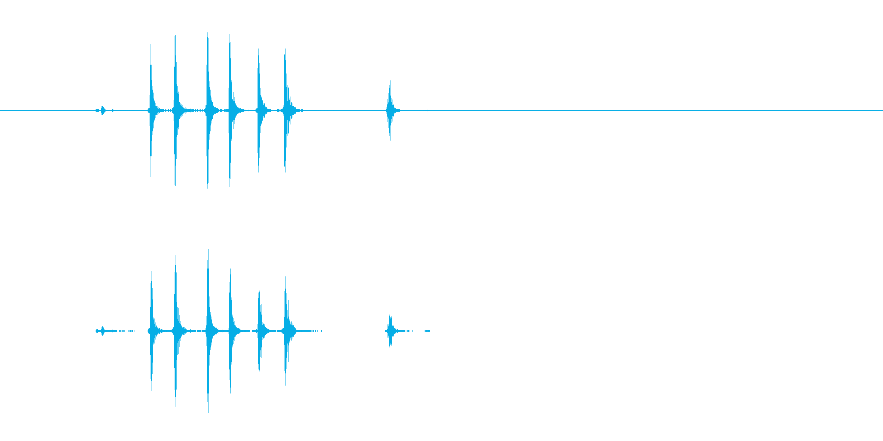 【生録音】ぜんまいを巻く音(1回)の再生済みの波形
