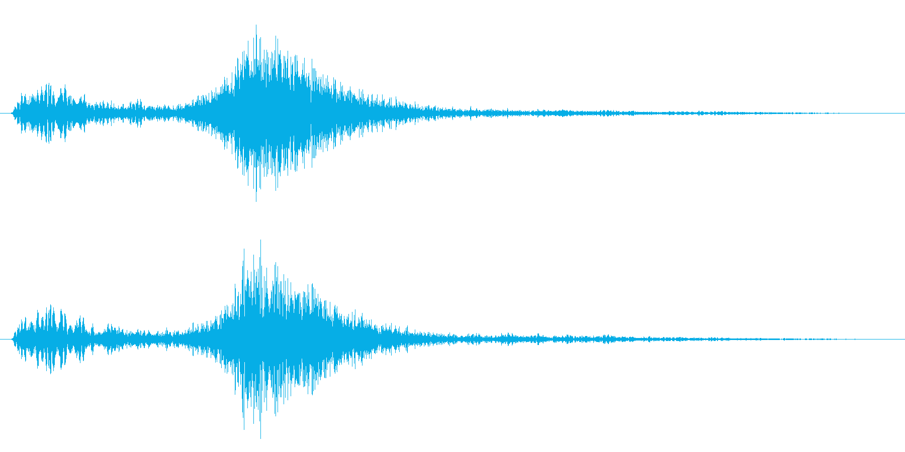 メニュー画面音(ウインドウ開閉など)03の再生済みの波形
