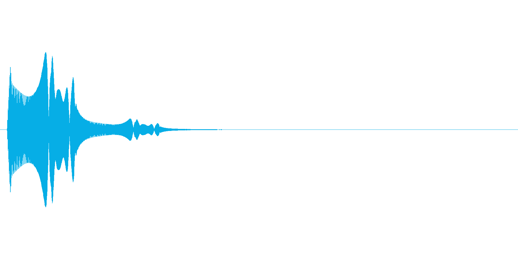 柔らかいものにタッチしたときの効果音1の再生済みの波形