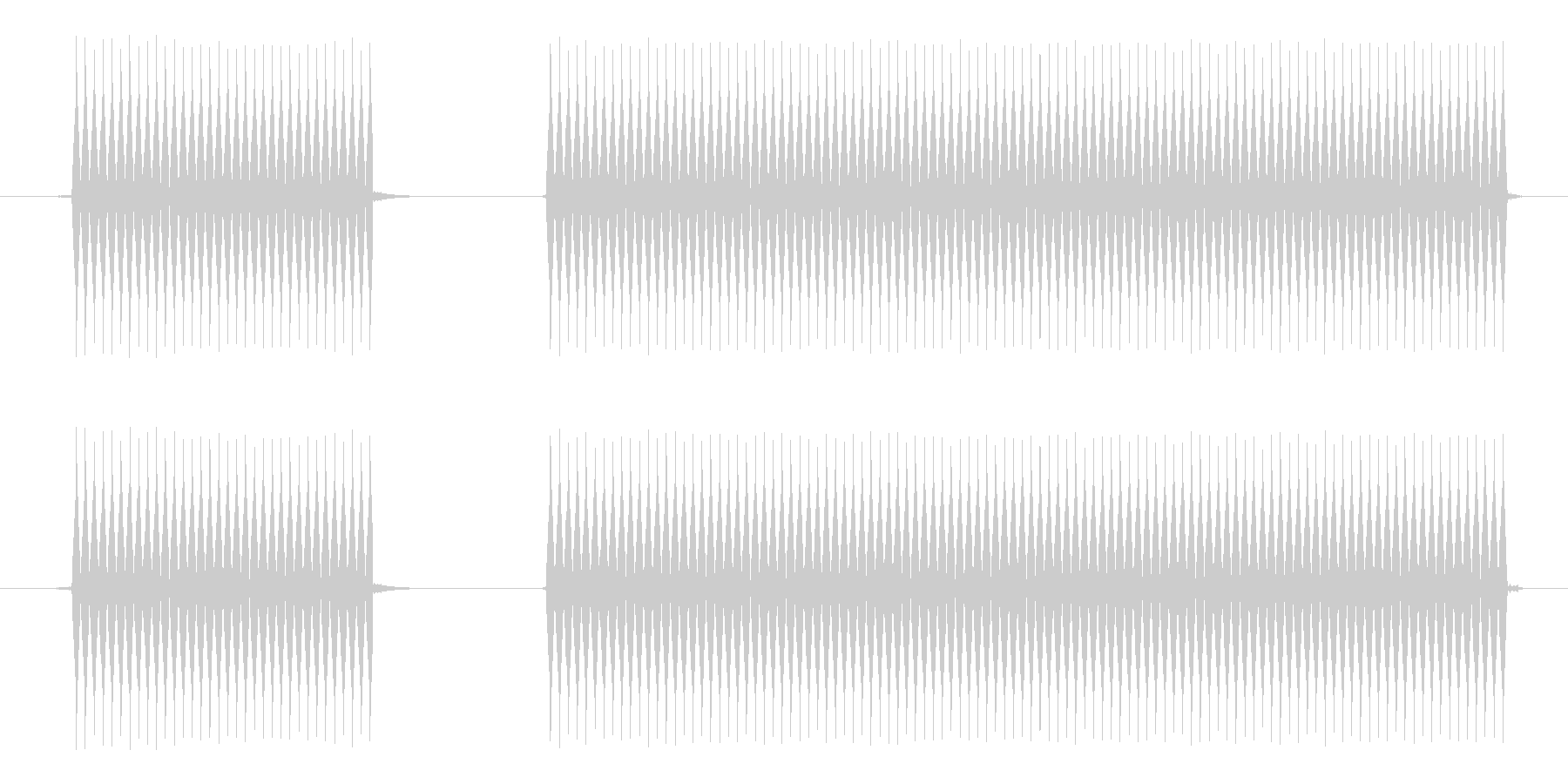 失敗したときや外れた時の音。の未再生の波形