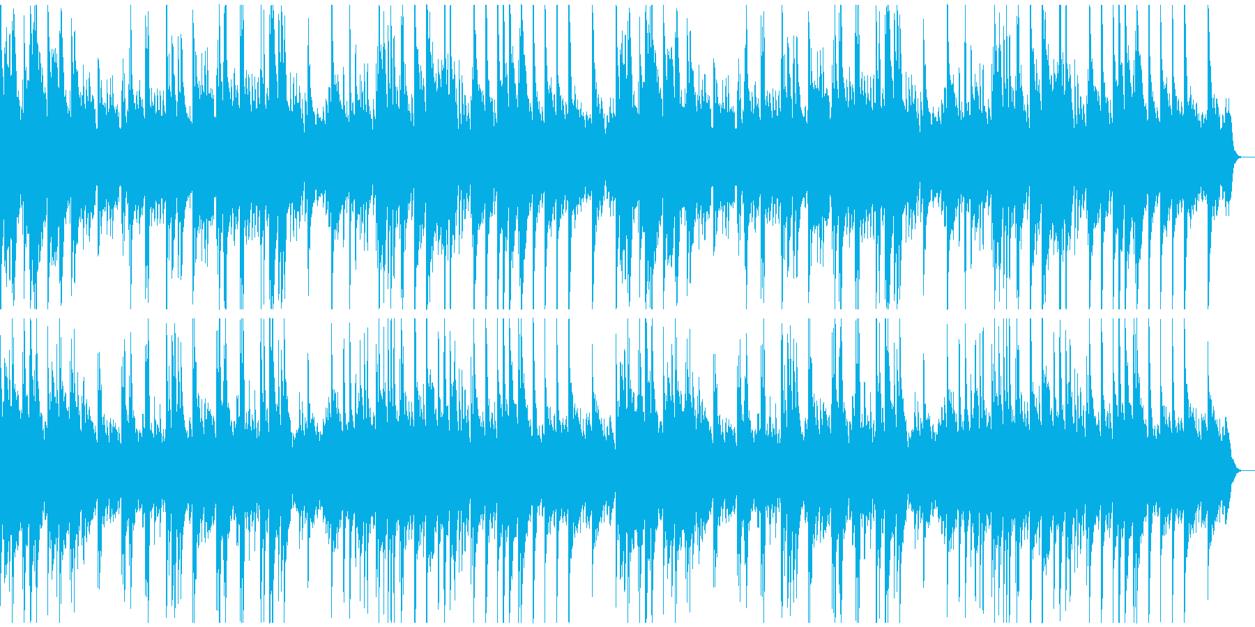 ゆったりしたソロ・ピアノ曲の再生済みの波形