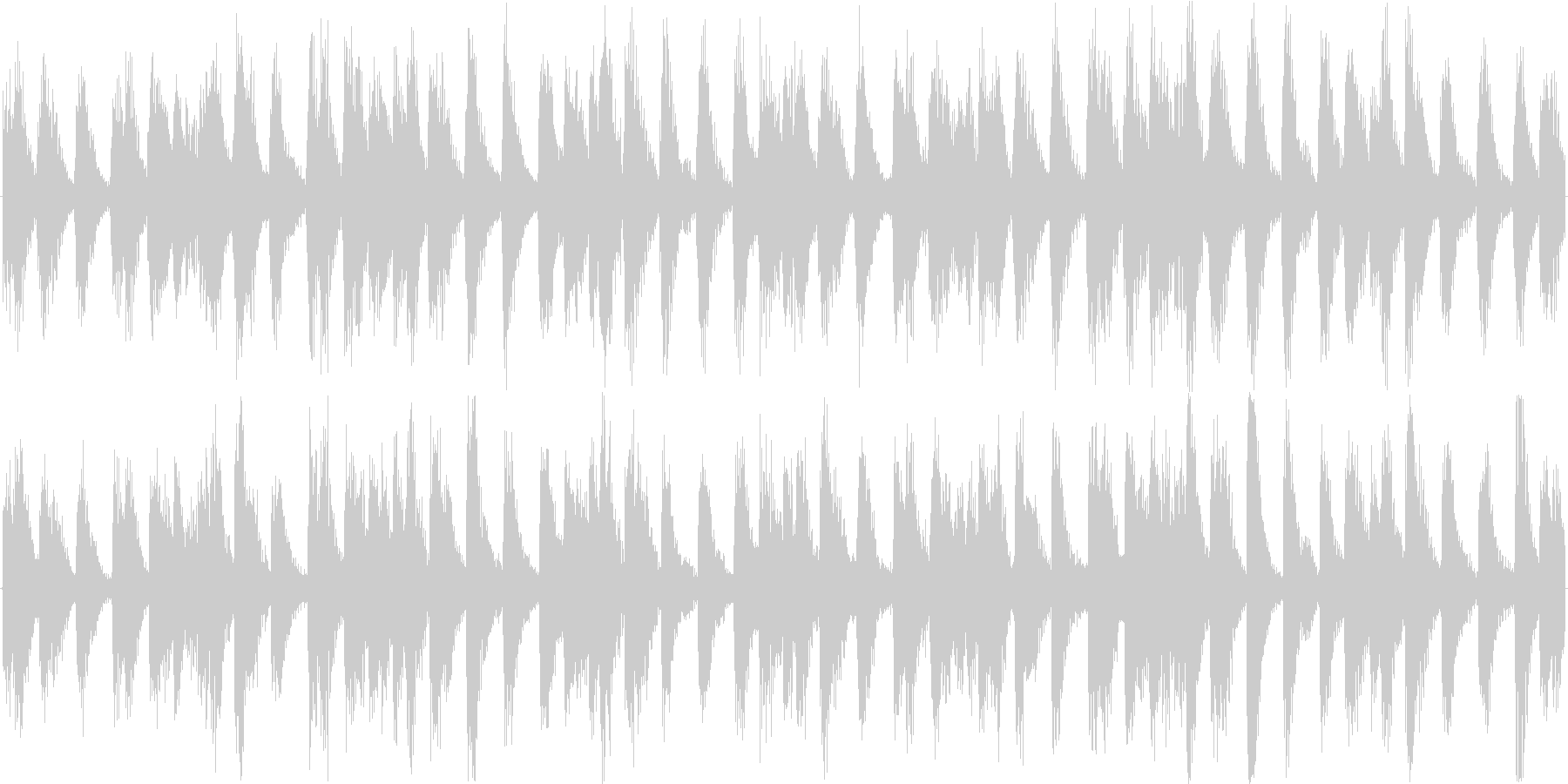 ハウスのリズムを基本にした楽曲です。の未再生の波形