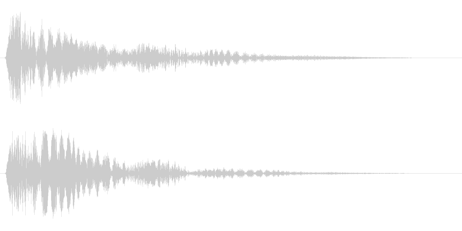 ビヨヨヨョ〜ン(バネの伸縮する愉快な音)の未再生の波形