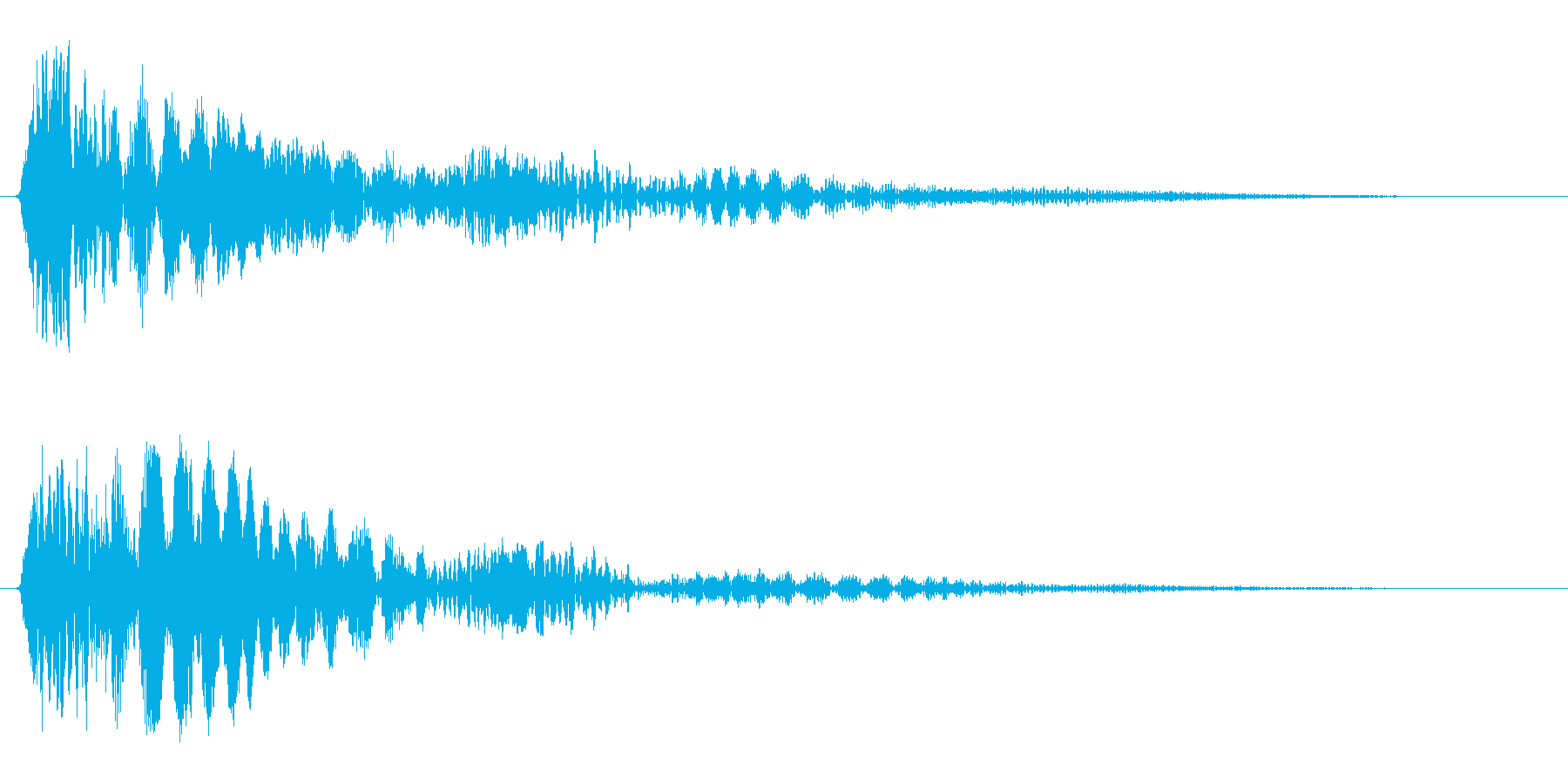 ビヨヨヨョ〜ン(バネの伸縮する愉快な音)の再生済みの波形