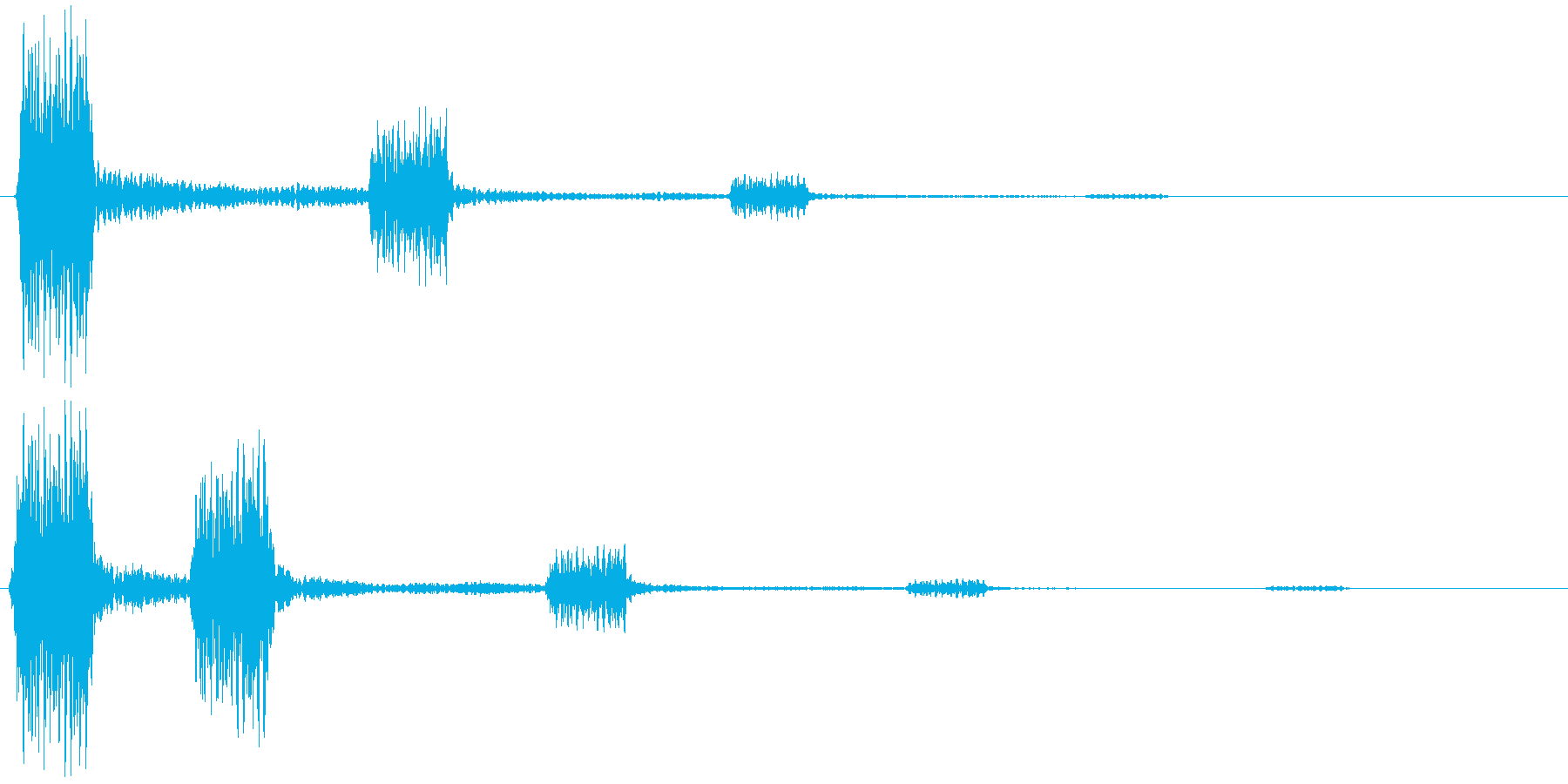 効果音的なワンポイント音です。の再生済みの波形