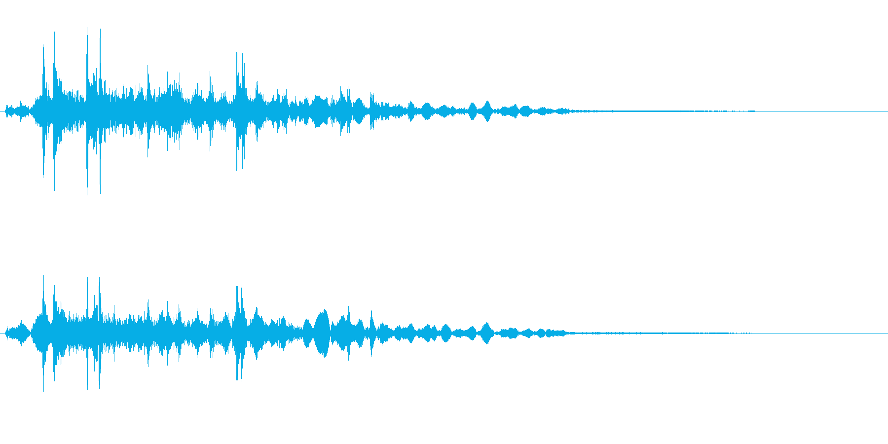 カラコロコロ(注ぐ音)の再生済みの波形