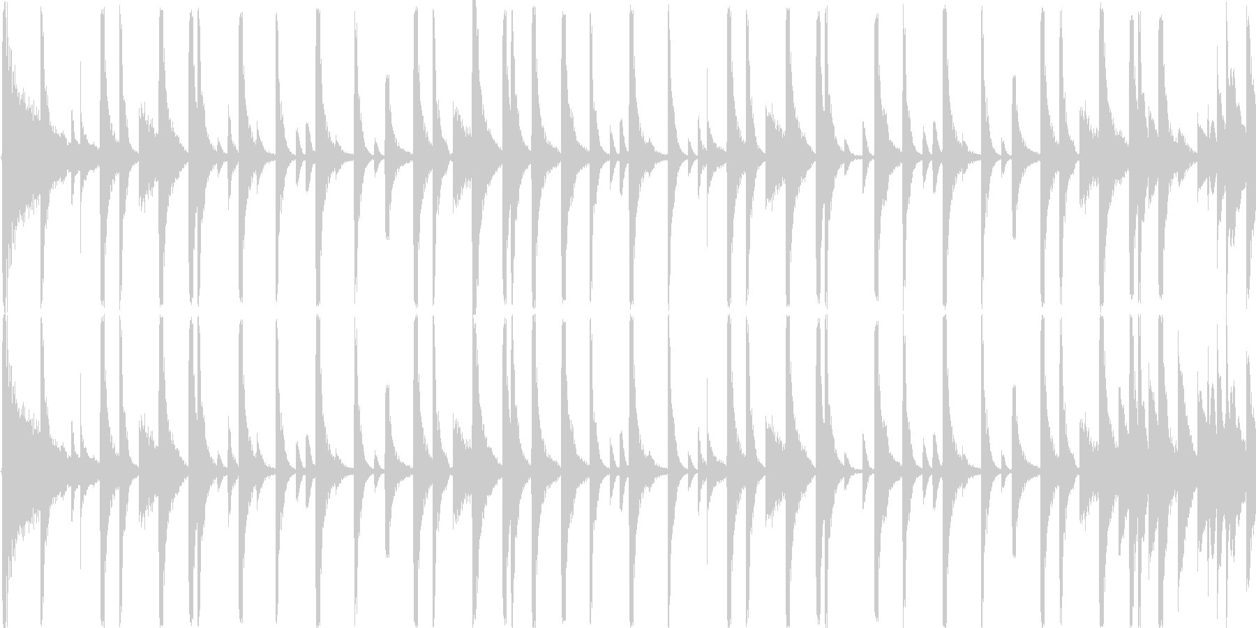 ロックのドラムをイメージした楽曲です。の未再生の波形