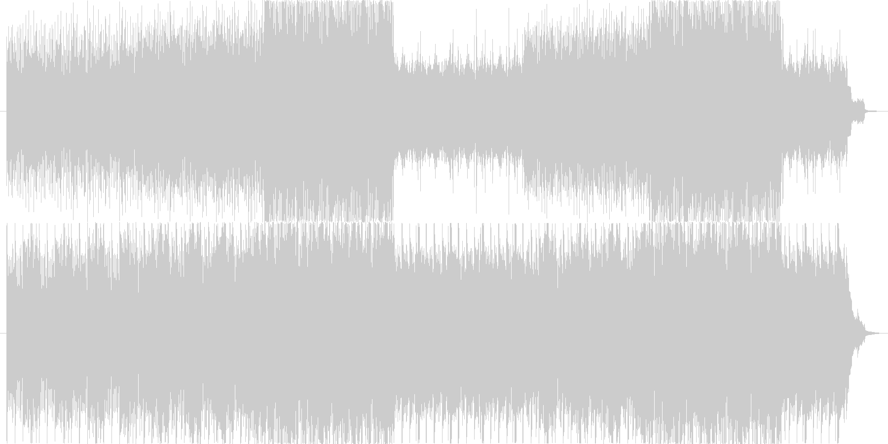 ゆったりとした曲ですの未再生の波形