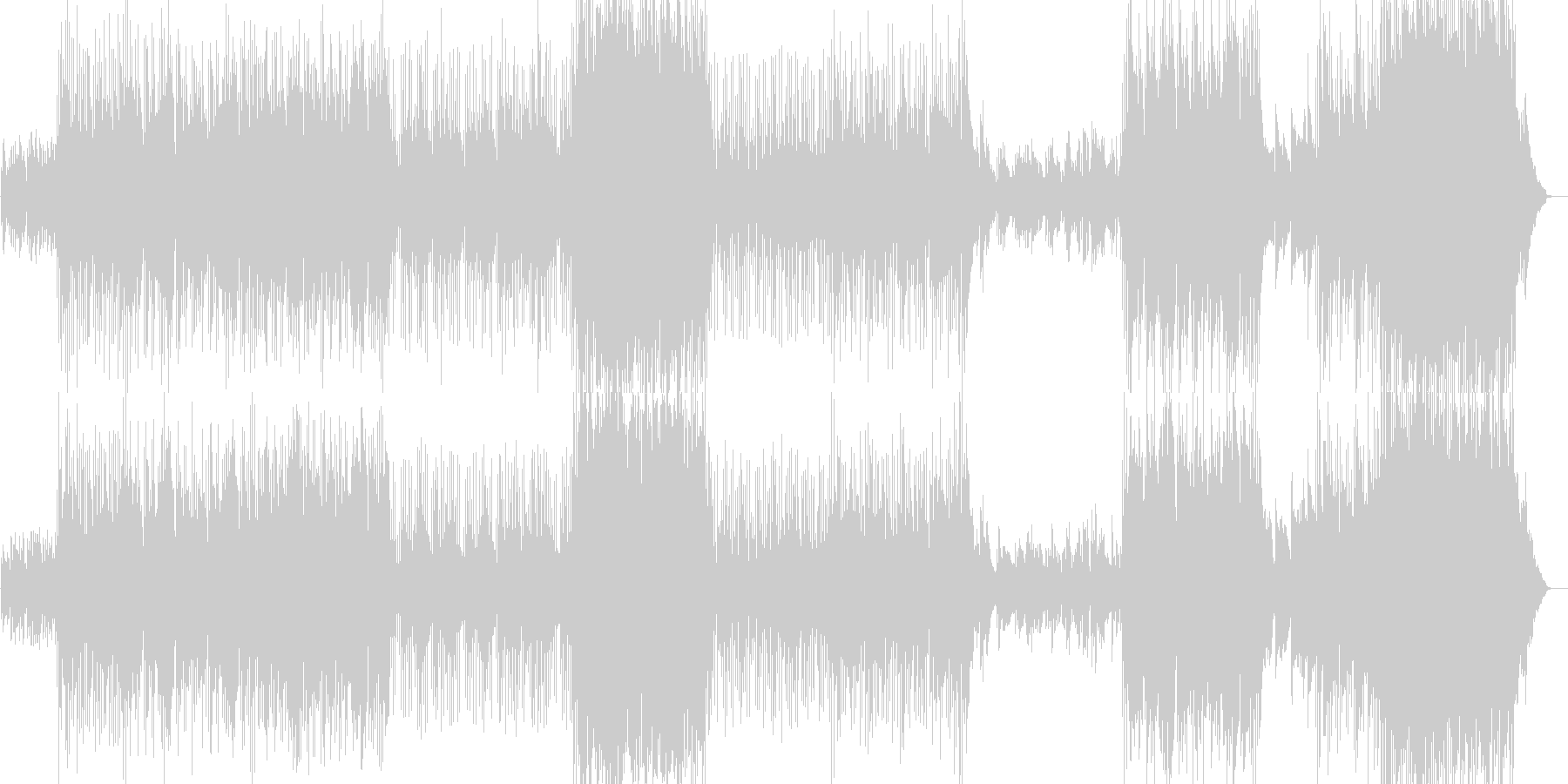 朝の爽やかなイメージのゆったり曲の未再生の波形