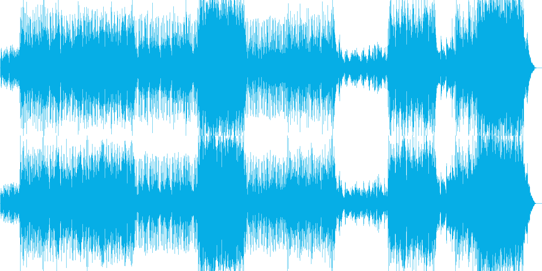 朝の爽やかなイメージのゆったり曲の再生済みの波形