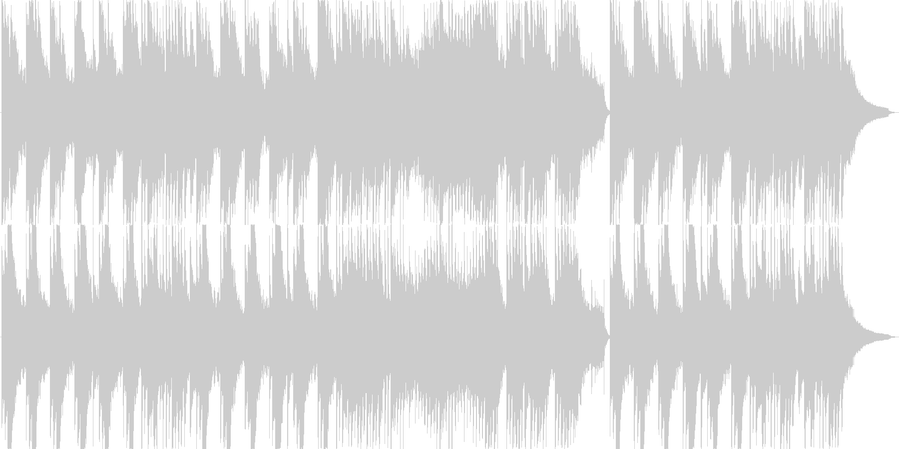 ピアノを中心とした落ち着いた優しい楽曲の未再生の波形