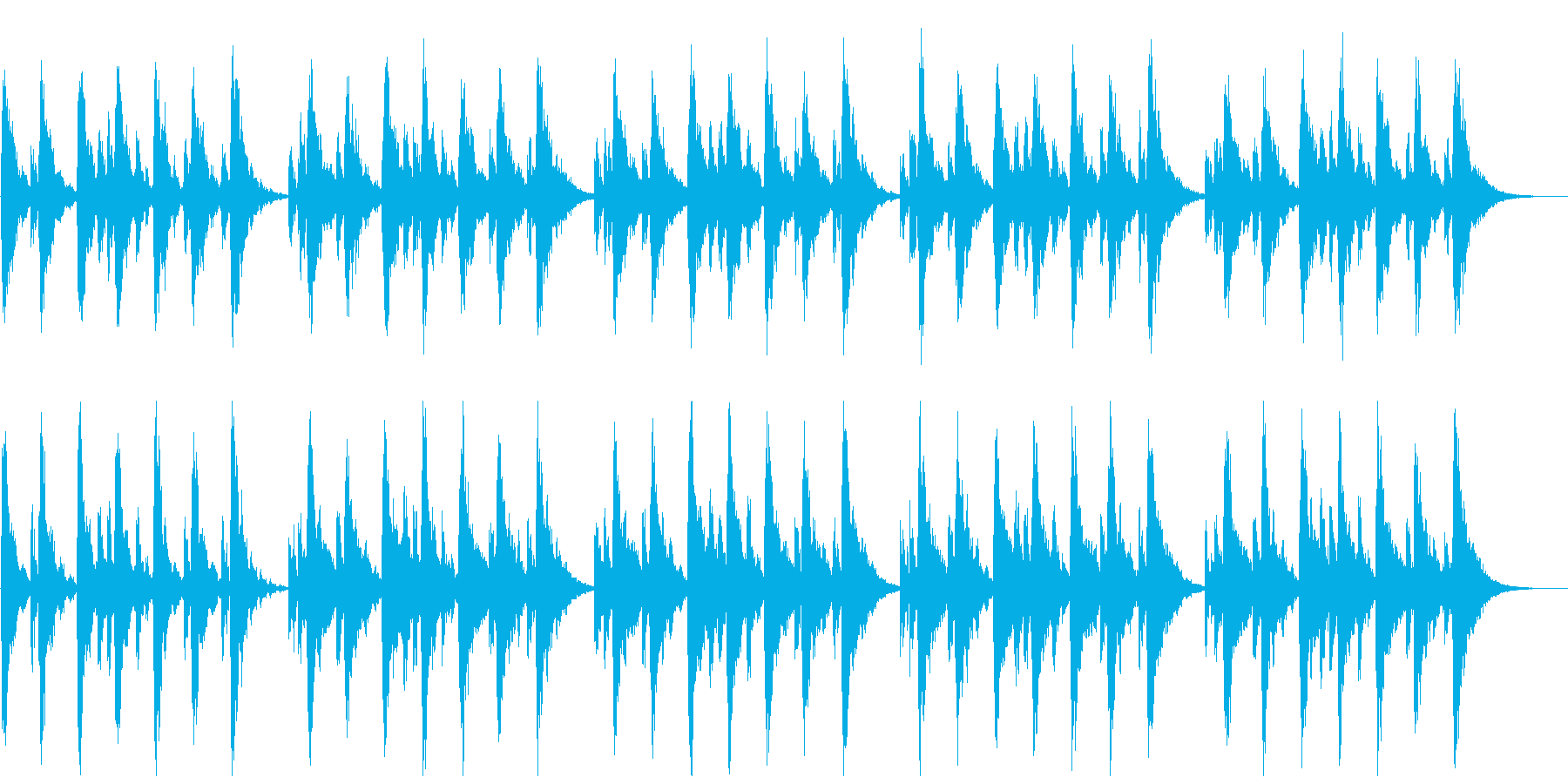 シンセの心地よいBGM(リードなし)の再生済みの波形