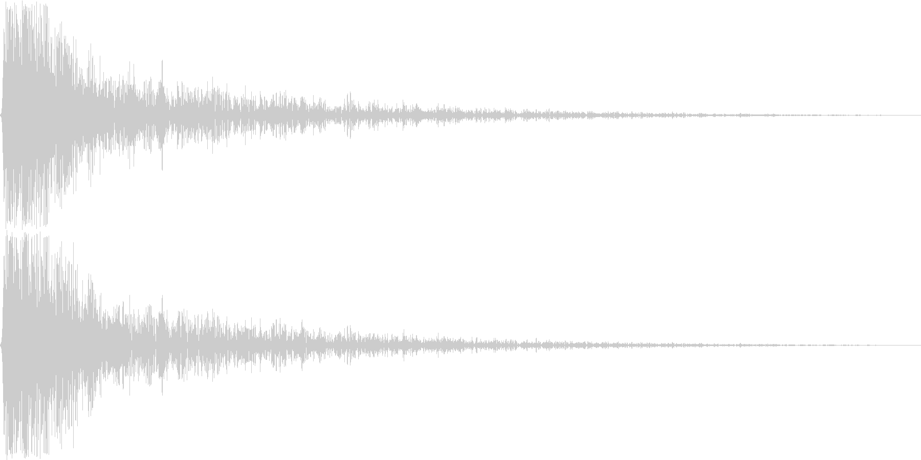 ガン。ショック・衝撃を受けた音(低)の未再生の波形