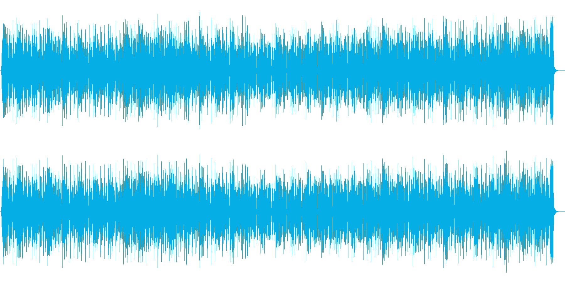明るく可愛らしい電子音のメロディの再生済みの波形