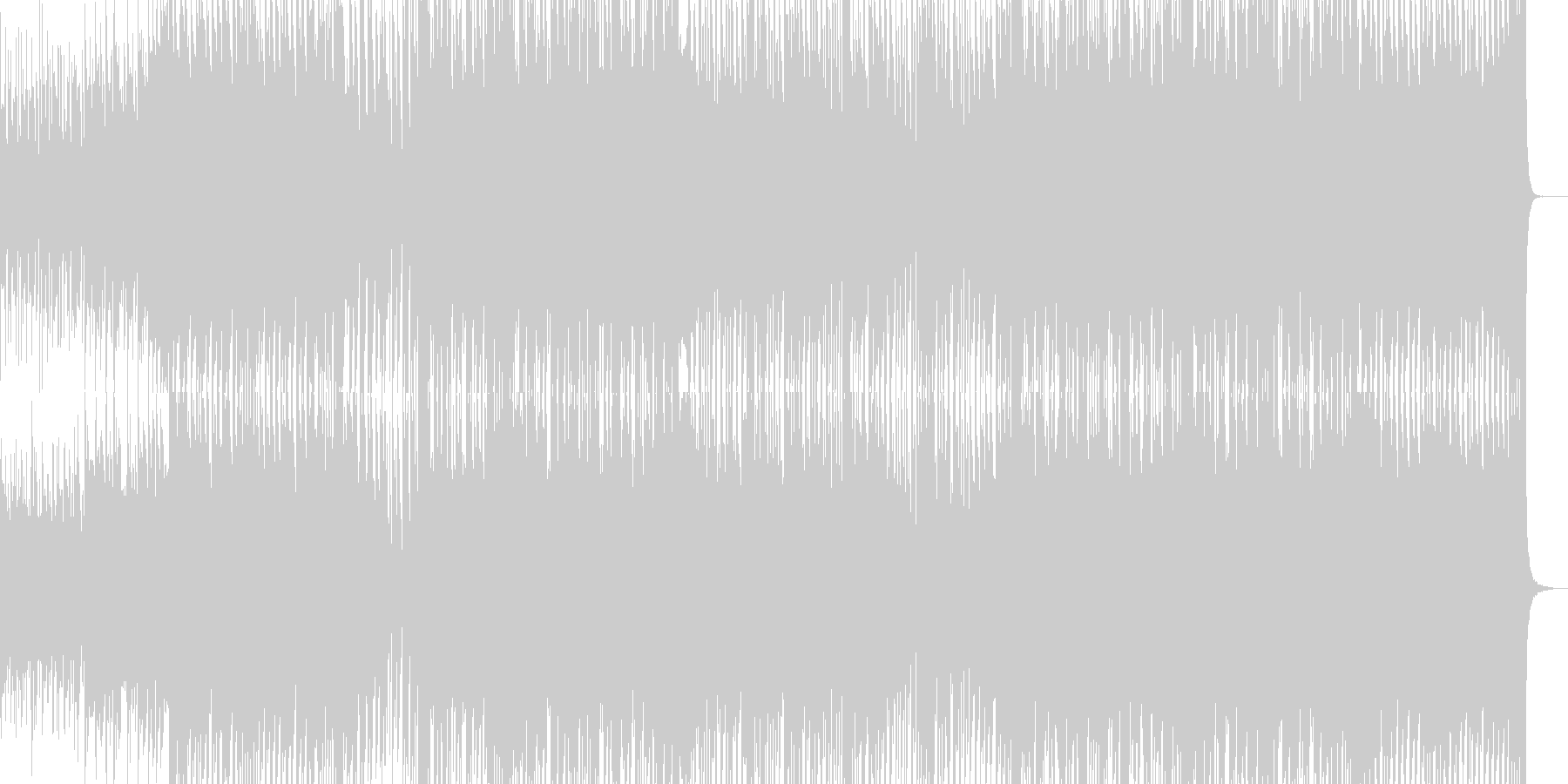 明るく弾けた中に優しい雰囲気のポップス曲の未再生の波形